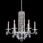 Schonbek Sarella 6 Light Heritage Crystal Chandelier in Antique Silver