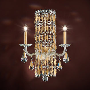 Schonbek Sarella 2 Light Wall Light Heritage Crystal in Heirloom Gold