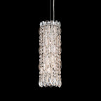 Schonbek Sarella 3 Light Pendant Light with Heritage Crystal in Antique Silver