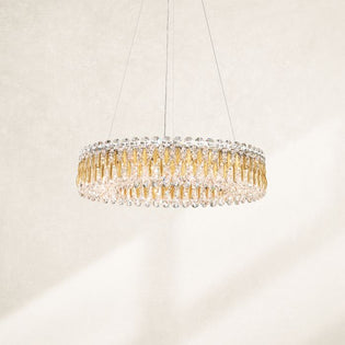 Schonbek Sarella 12 Light Radiance Crystal Pendant in Heirloom Gold