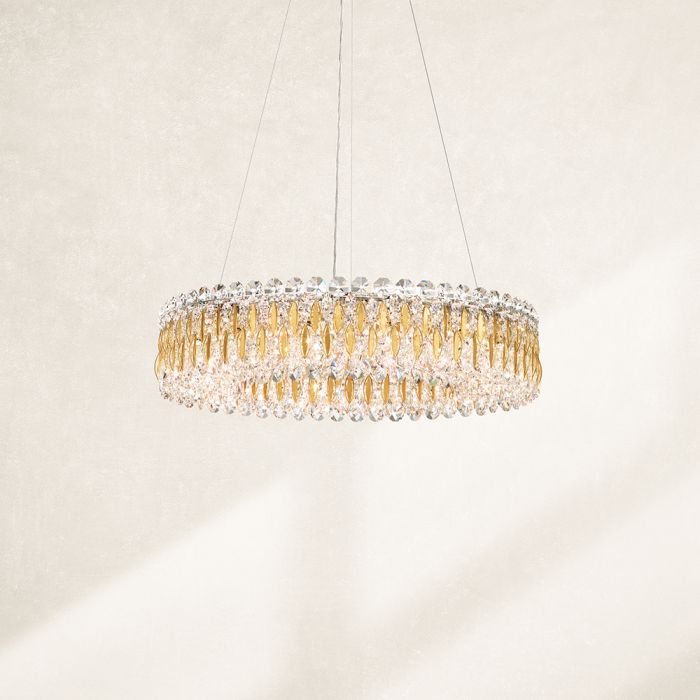 Schonbek Sarella 12 Light Radiance Crystal Pendant in Heirloom Gold