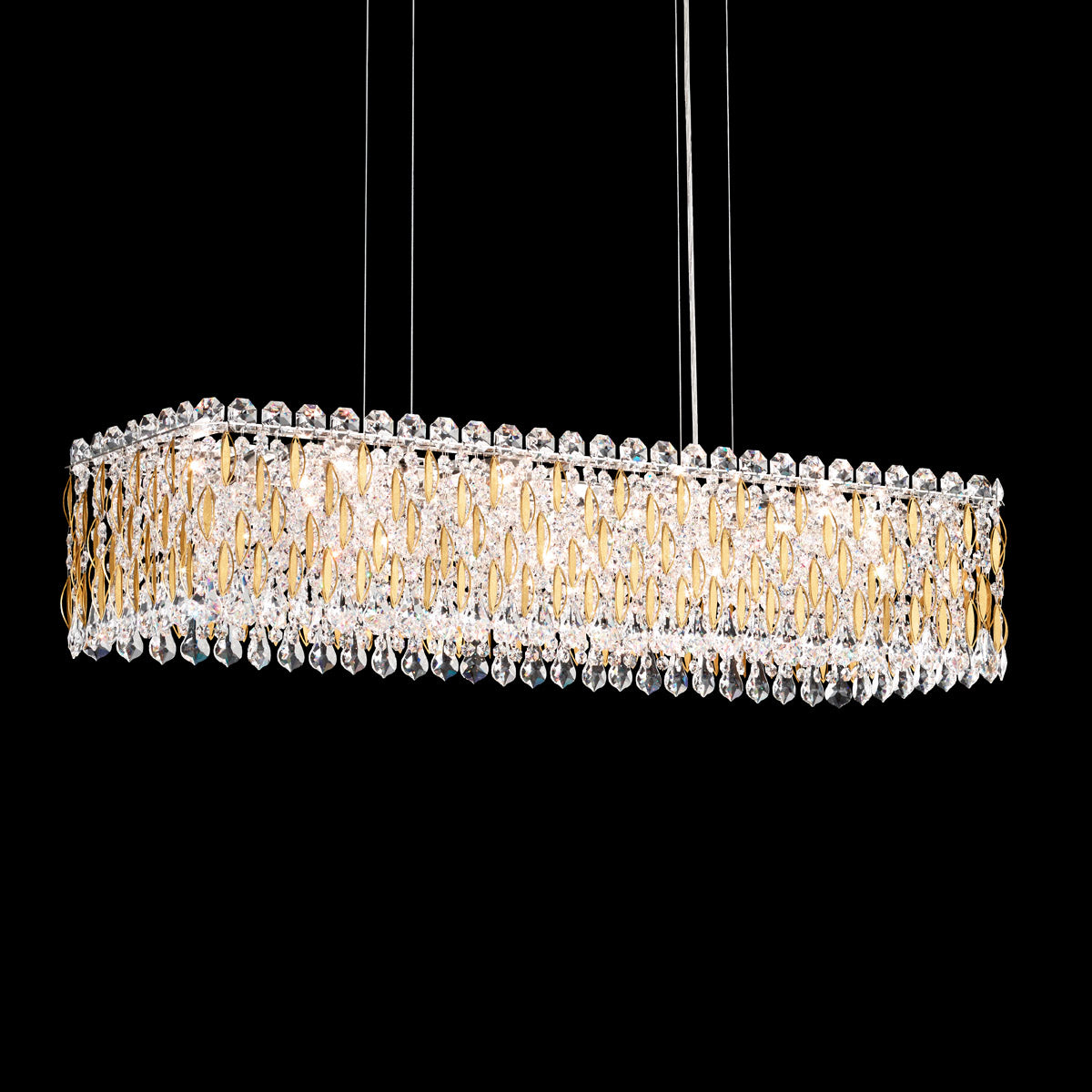 Schonbek Sarella 13 Light Pendant Light in Heirloom Gold with Heritage Crystal