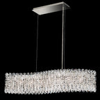 Schonbek Sarella 7 Light Bar Pendant Light with Heritage Crystal in Antique Silver