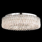 Schonbek Sarella 12 Light Flush Ceiling Light with Heritage Crystal in White