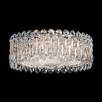 Schonbek Sarella 3 Light Flush Ceiling Light with Heritage Crystal in Antique Silver