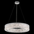 Schonbek Sarella 18 Light Pendant Light with Heritage Crystal in Steel