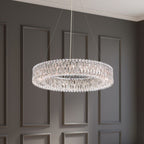 Schonbek Sarella 18 Light Pendant Light with Heritage Crystal in Steel
