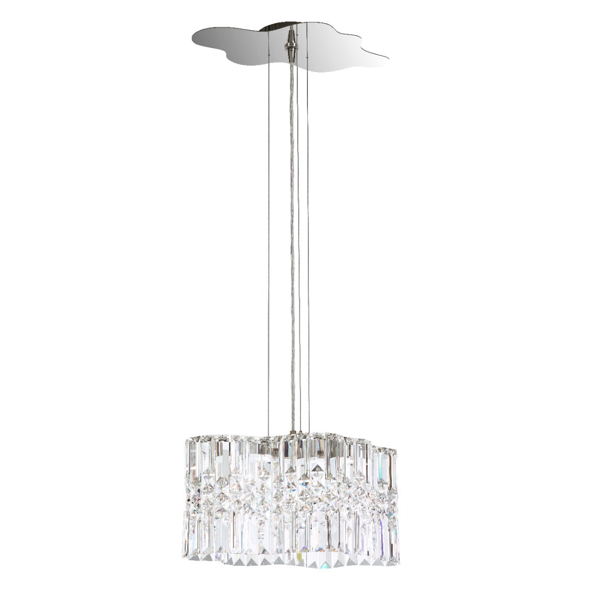 Schonbek Selene 120 Mini Pendant Light in Stainless Steel with Clear Optic Crystal