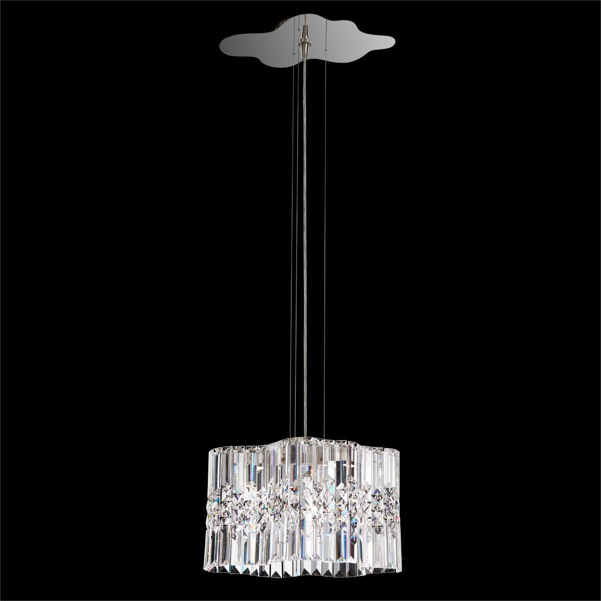 Schonbek Selene 120 Mini Pendant Light in Stainless Steel with Clear Optic Crystal