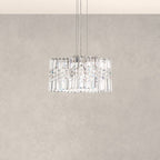 Schonbek Selene 120 Mini Pendant Light in Stainless Steel with Clear Optic Crystal