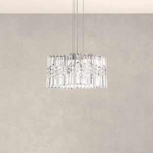 Schonbek Selene 120 Mini Pendant Light in Stainless Steel with Clear Optic Crystal
