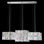 Schonbek Selene 6 Light Pendant Light in Stainless Steel with Clear Optic Crystal