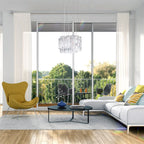 Schonbek Selene 150 Pendant Light in Stainless Steel with Clear Optic Crystal