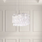 Schonbek Selene 150 Pendant Light in Stainless Steel with Clear Optic Crystal