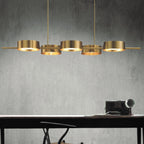 Masiero Sound Ceiling 191cm Bar Pendant 5 x G9 Brushed Gold SOUND-BIL5