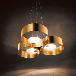 Masiero Sound Ceiling 60cm Pendant 3 x G9 Brushed Gold SOUND-OR3