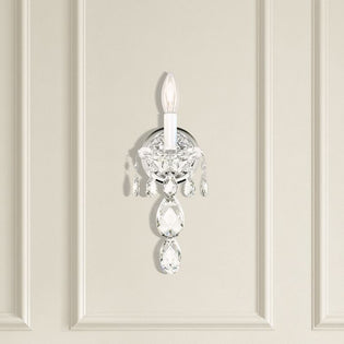 Schonbek Sterling 1 Light Heritage Crystal Wall Light in Silver