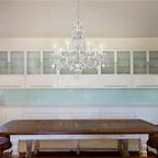 Schonbek Sterling 7 Light Heritage Crystal Chandelier in Silver
