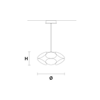 Masiero Timeo LED Ceiling Pendant TIMEO-S1-R45