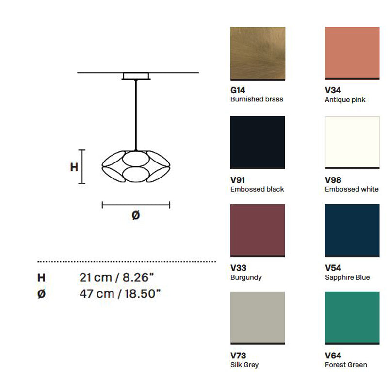 Masiero Timeo LED Ceiling Pendant TIMEO-S1-R45