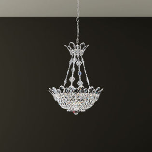 Schonbek Trilliane 8 Light Chandelier in Polished Stainless Steel Clear Radiance Crystal