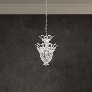 Schonbek Trilliane 5 Light Mini Pendant in Polished Stainless Steel with Clear Radiance Crystal