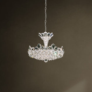 Schonbek Trilliane 6 Light Chandelier in Polished Stainless Steel with Clear Radiance Crystal