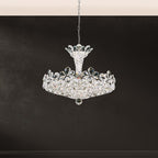 Schonbek Trilliane 15 Light Chandelier in Polished Stainless Steel Clear Radiance Crystal
