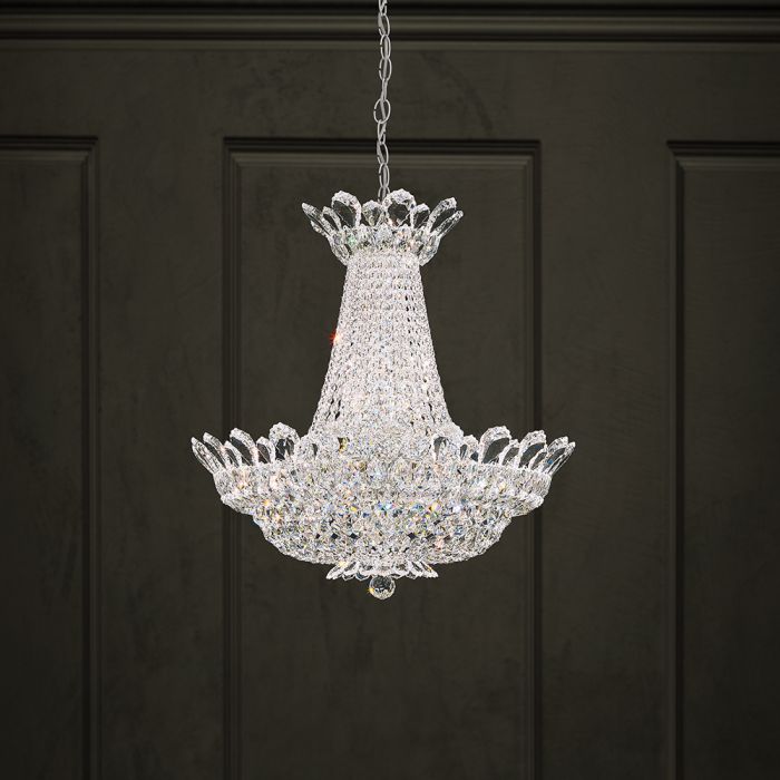 Schonbek Trilliane 24 Light  Chandelier in Polished Stainless Steel with Clear Radiance Crystal