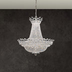 Schonbek Trilliane 53 Light Chandelier in Polished Stainless Steel with Clear Radiance Crystal