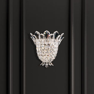 Schonbek Trilliane 3 Light Wall Sconce in Polished Stainless Steel with Clear Radiance Crystal