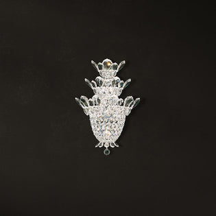 Schonbek Trilliane 4 Light Wall Sconce in Polished Stainless Steel with Clear Radiance Crystal