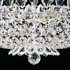 Schonbek Trilliane 8 Light Semi-Flush Mount in Polished Stainless Steel with Clear Radiance Crystal