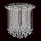 Schonbek Trilliane 8 Light Pendant Light with Clear Heritage Crystal in Stainless Steel