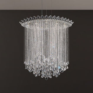 Schonbek Trilliane 8 Light Pendant Light with Clear Heritage Crystal in Stainless Steel