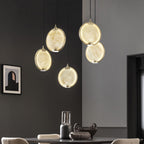 Masiero Horo 5 Light LED Hanging Glass Ceiling Pendant HORO-S5-SA