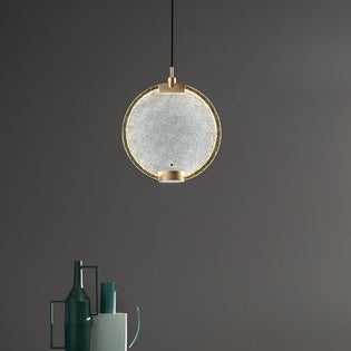 Masiero Horo 1 Light LED Hanging Glass Ceiling Pendant HORO-S1-TR