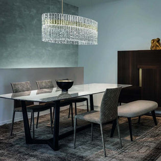 Masiero Vegas LED Glass Bar Pendant Champagne Leaf MAS/VEGAS-S-OV-120