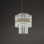 Masiero Vegas LED Round Glass Ceiling Pendant Champagne Leaf MAS/VEGAS-S-RD-40-DB